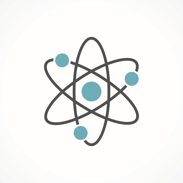 矢量原子图标孤立在白色背景上素材图片