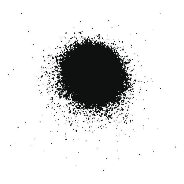 多个黑色墨水滴和飞溅，矢量插图剪辑艺术图片下载
