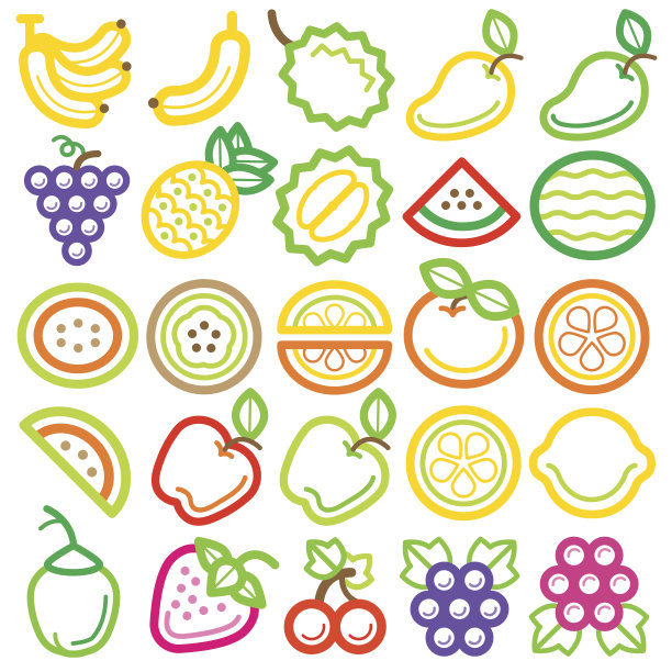 水果图标颜色图片下载