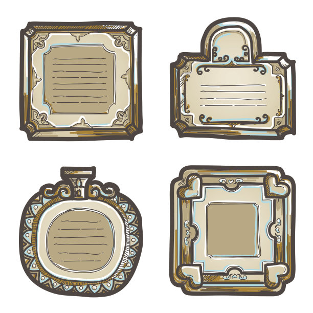 复古框架装饰绘制图片下载