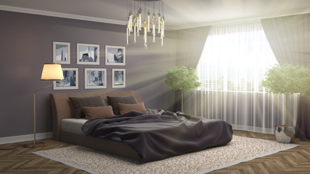 卧室内。三维演示图片下载