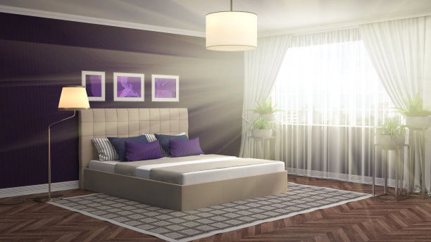 卧室内。三维演示图片下载