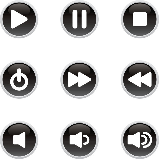 多媒体播放器导航圆形按钮设置图片下载