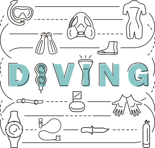 横幅式水肺潜水设备图片下载