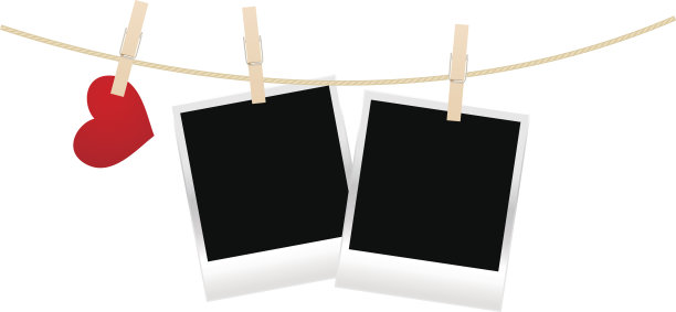 有照片和心形图案的衣夹图片下载