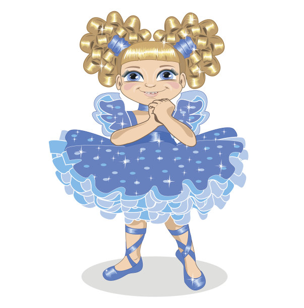 穿着漂亮裙子的小女孩图片下载