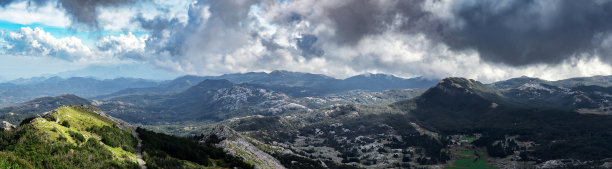 全景式山脉，自然景观图片下载