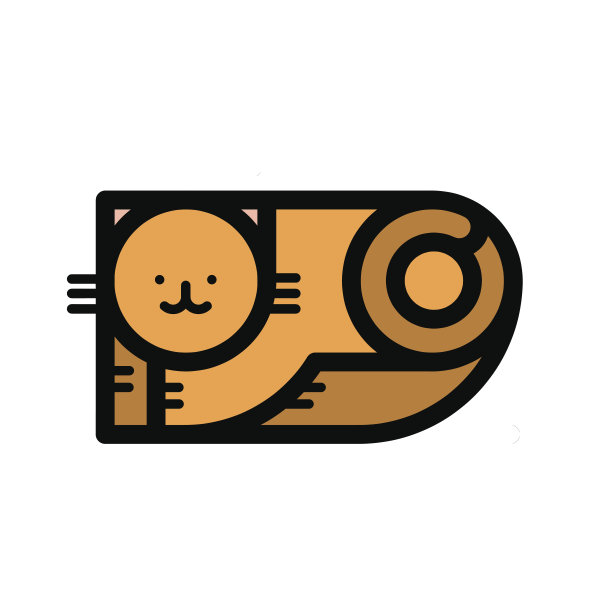 可爱时尚抽象几何微笑快乐猫图片下载