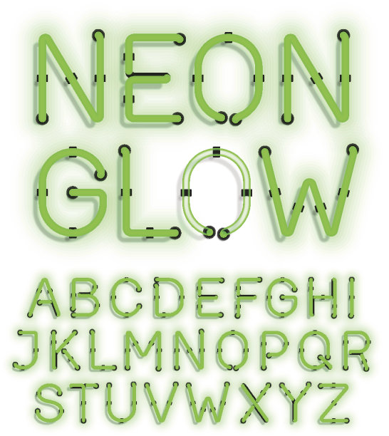 氖辉光字体图片下载