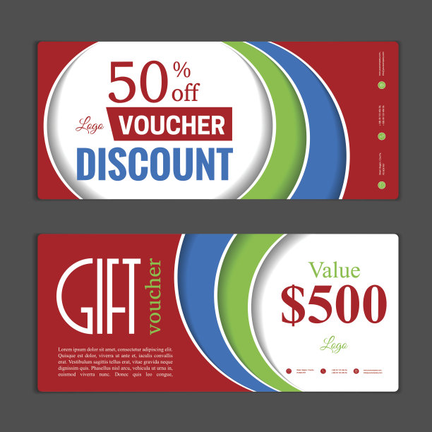 礼券模板。图片下载