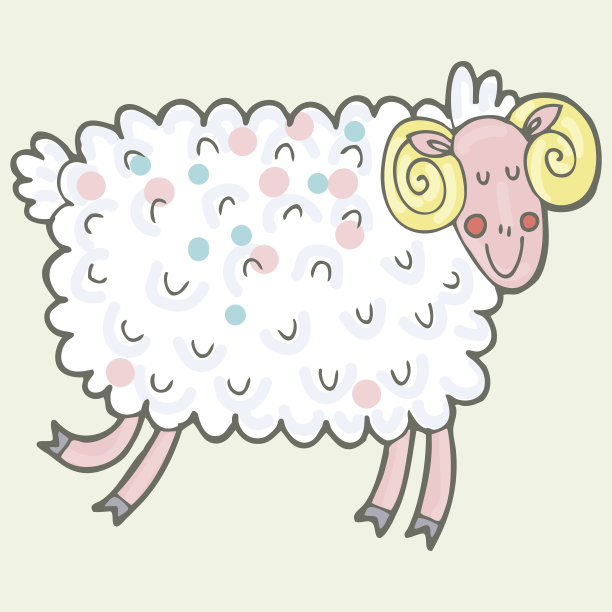 手绘插图与马在一个村庄。图片下载