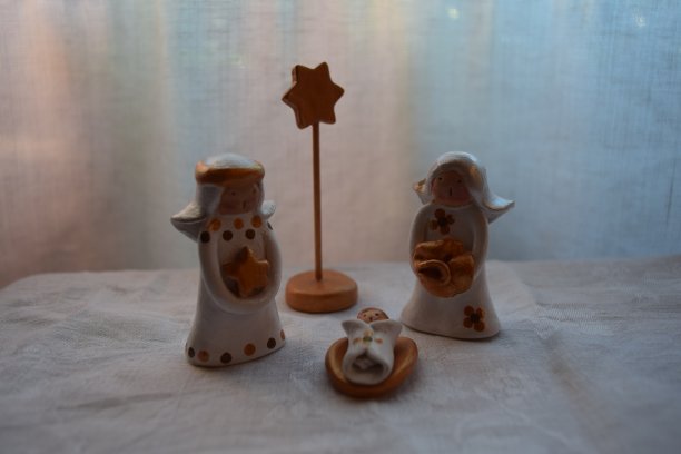 粘土基督诞生的场景图片下载