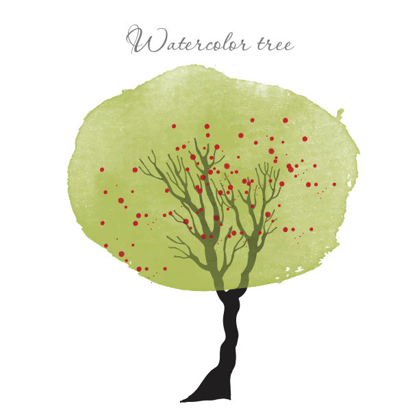 白色背景下的树特写镜头图片下载