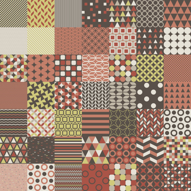 50个简单的形状无缝模式图片下载