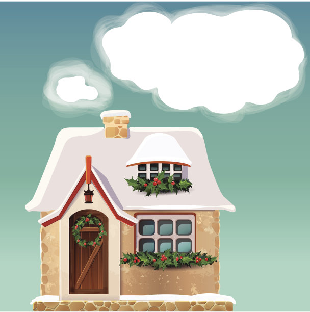 白雪覆盖的旧农舍。每股收益10。图片下载