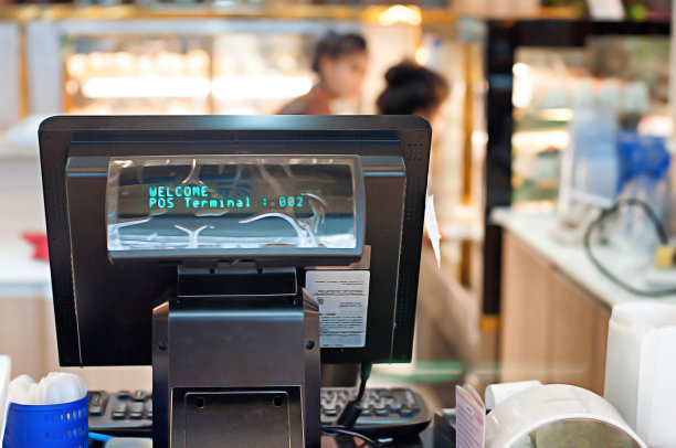 商店里有Pos电脑终端图片下载
