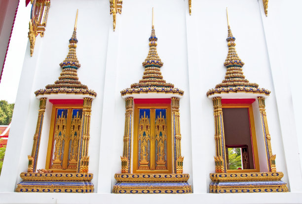 美丽的泰国寺庙窗户图片下载