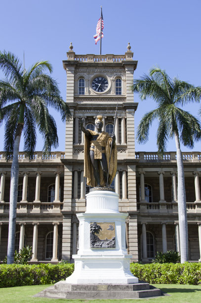 夏威夷国王雕像图片下载