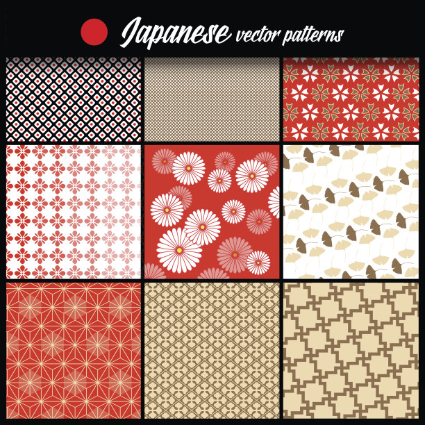 日本矢量模式集。图片下载