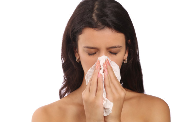 得了流感或过敏的女人图片下载