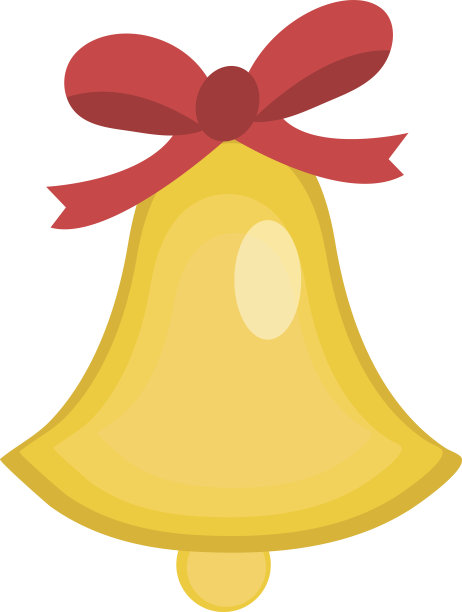 圣诞钟矢量图标。孤立在白色背景上。图片下载