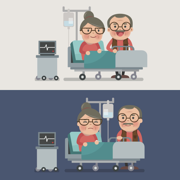 爷爷奶奶在病房里图片下载