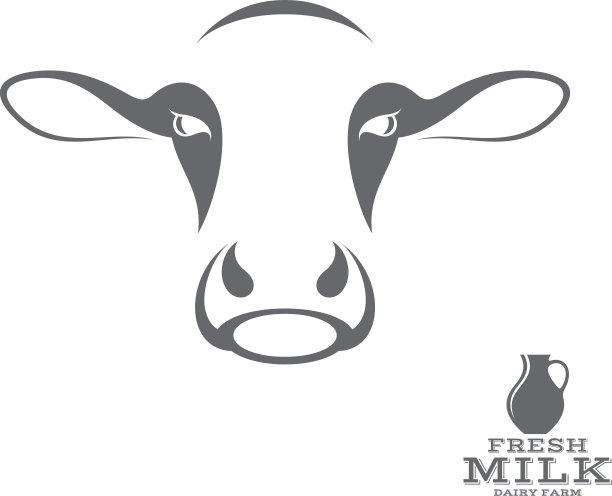 奶牛和鲜奶图片下载