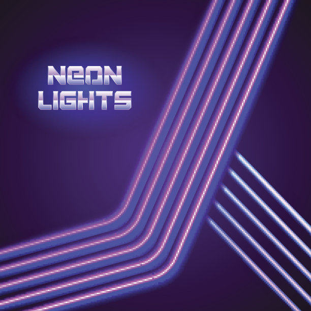 明亮的霓虹线条背景图片下载