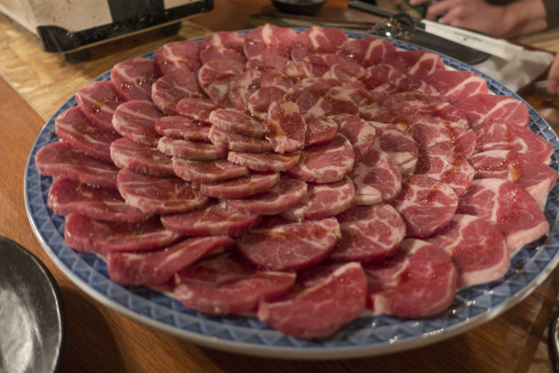 烤肉烧烧时用的金蛋饼干式羊片图片下载