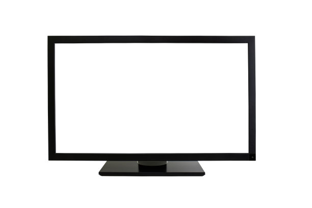 白色支架上的空白电脑显示器图片下载