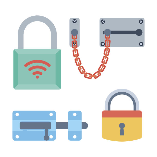 锁定图标设置向量。图片下载