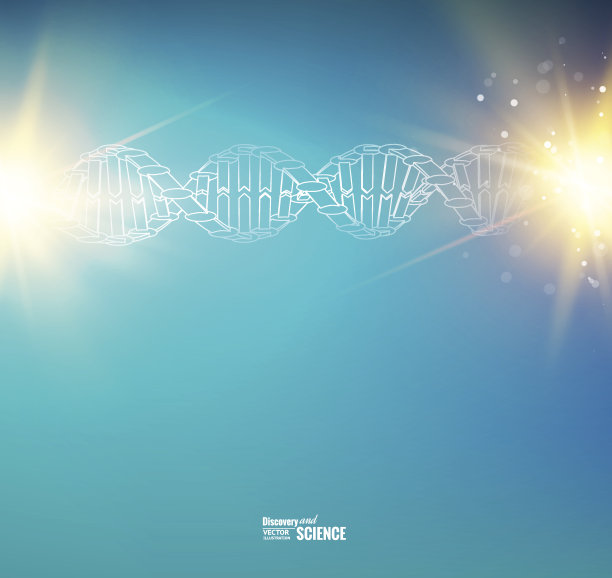 带DNA的蓝色背景素材图片