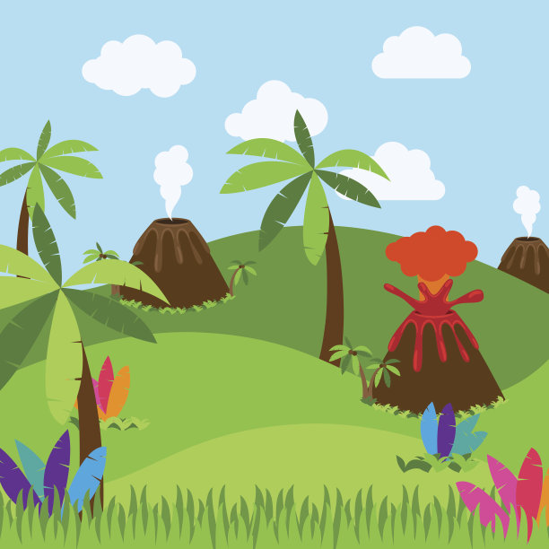 恐龙或史前背景矢量格式图片下载