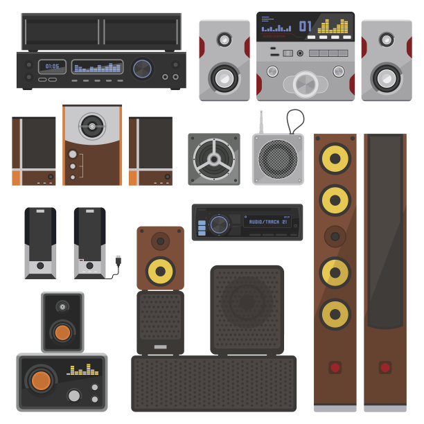 音乐系统向量集。图片下载