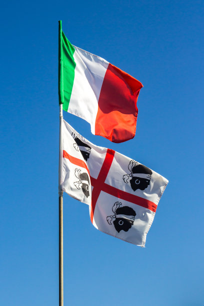 撒丁岛和意大利国旗图片下载