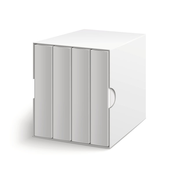 白色灰色的盒子封面上有一组空白的书图片下载