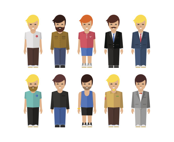 抽象矢量人插图。图片下载