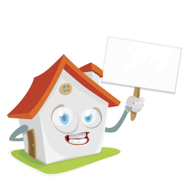 卡通人物吉祥物孤立温馨的家图片下载