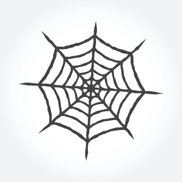 万圣节蜘蛛网轮廓图标。图片下载