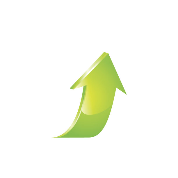 绿色箭头图标。向量图片下载