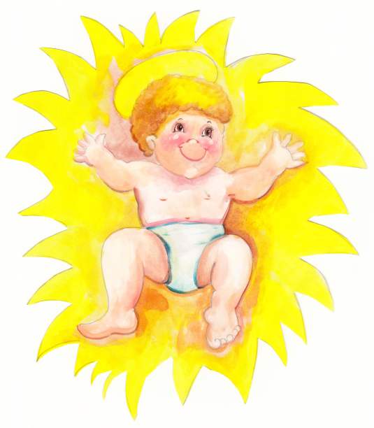 水彩耶稣诞生图片下载