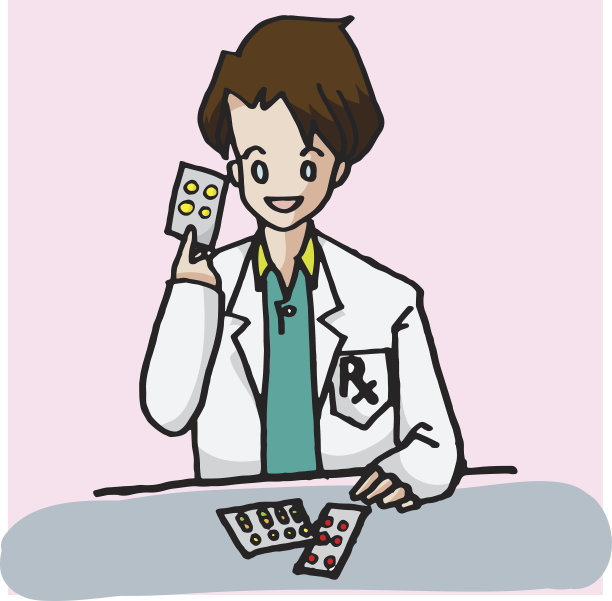药剂师卡通矢量人物图片下载