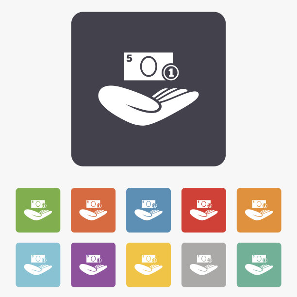 捐赠手势图标。慈善机构或禀赋。图片下载