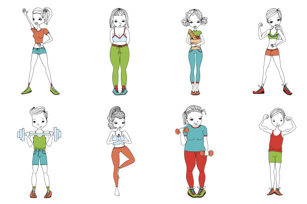 健身矢量图素材ID：133831402