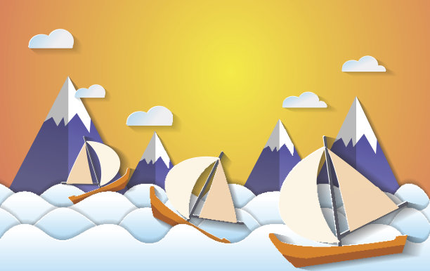 帆船和海洋与夏季季节图片下载