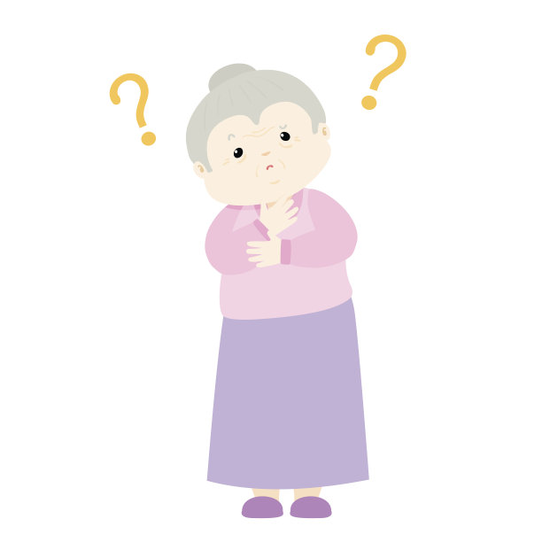 老妇人想知道卡通人物向量图片下载