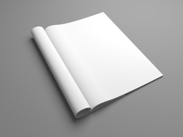 打开3D插图杂志模型。图片下载