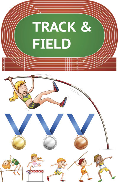 田径项目和体育奖牌图片下载