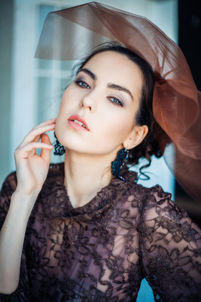 复古美女肖像。复古风格。时尚的照片图片下载