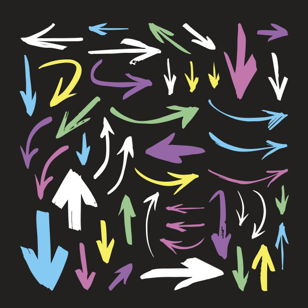 为设计使用的一套手绘绘画对象。摘要图片下载